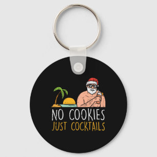 No Cookies Just Tails Santa Beach Christmas In Jul Key Ring