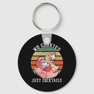 No Cookies Tails Santa Summer Christmas In July Key Ring