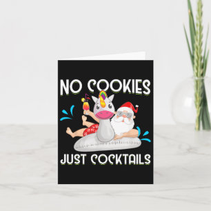 No Cookies Tails Santa Summer Christmas In July Xm Card
