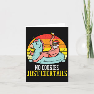 No Cookies Tails Santa Summer Christmas In July Xm Card