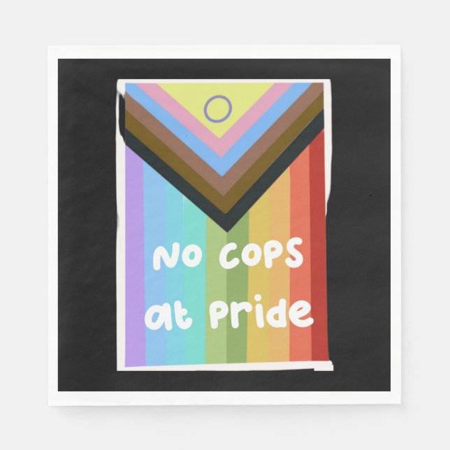 No Cops at Pride Sticker  Napkin (Front)