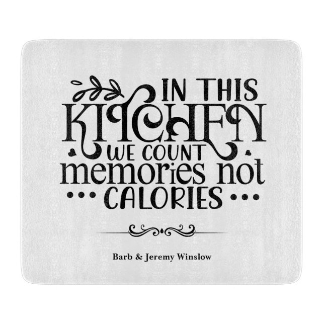 No Counting Calories Cutting Board (Front)