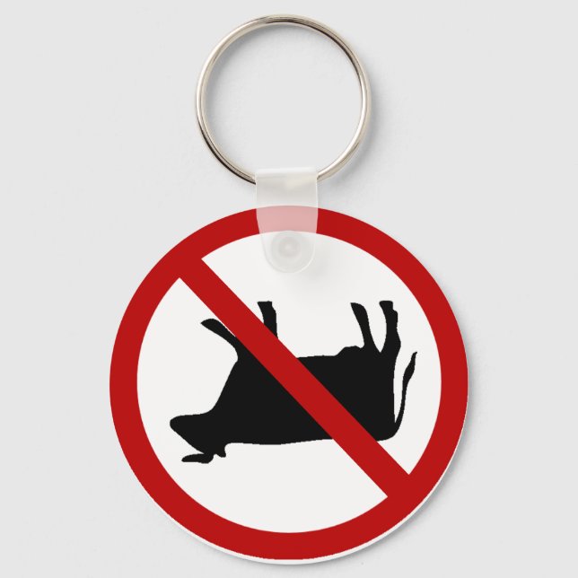 NO Cow Tipping! Key Ring (Front)