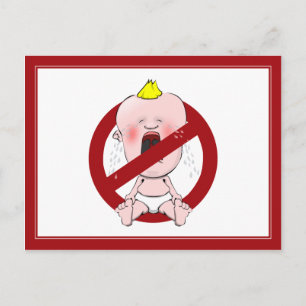 NO CRY BABIES POSTCARD
