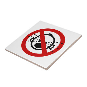 NO Cry Babies ⚠ Thai Airport Sign ⚠ Ceramic Tile