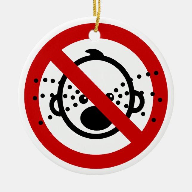 NO Cry Babies ⚠ Thai Airport Sign ⚠ Ceramic Tree Decoration (Front)