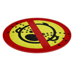 NO Cry Babies ⚠ Thai Airport Sign ⚠ Cutting Board