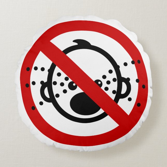 NO Cry Babies ⚠ Thai Airport Sign ⚠ Round Cushion (Front)