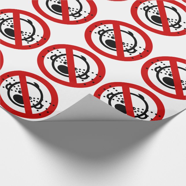 NO Cry Babies ⚠ Thai Airport Sign ⚠ Wrapping Paper (Corner)