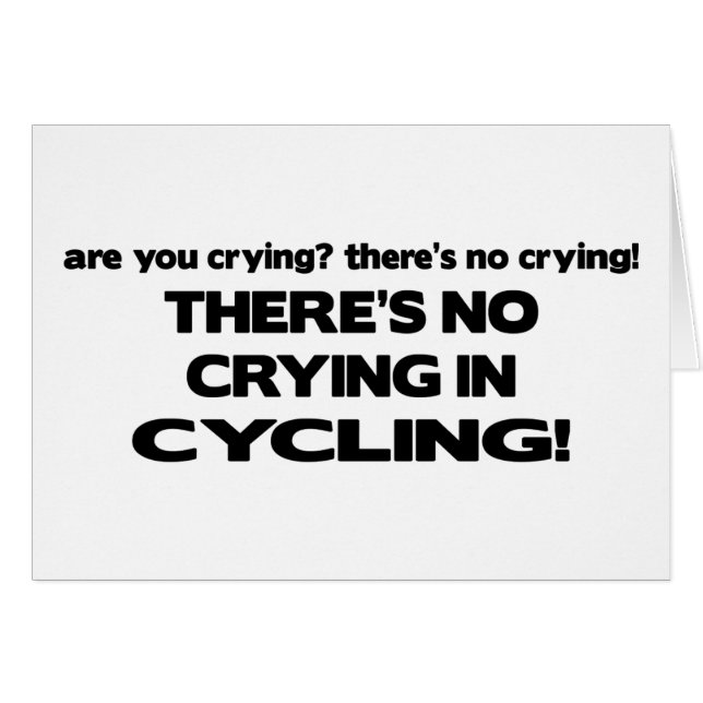 No Crying - Cycling (Front Horizontal)