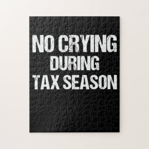 No Crying During Tax Season Costume Gift Jigsaw Puzzle