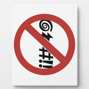 No Cursing Allowed, Sign, Virginia, US Plaque