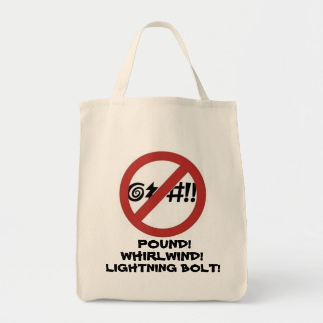No Cursing Sign Tote Bag (Front)