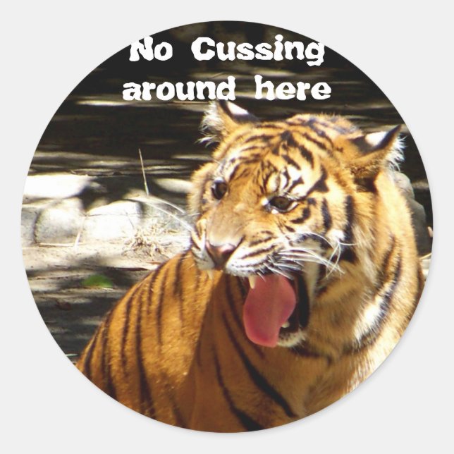 No Cussing_Sticker Classic Round Sticker (Front)