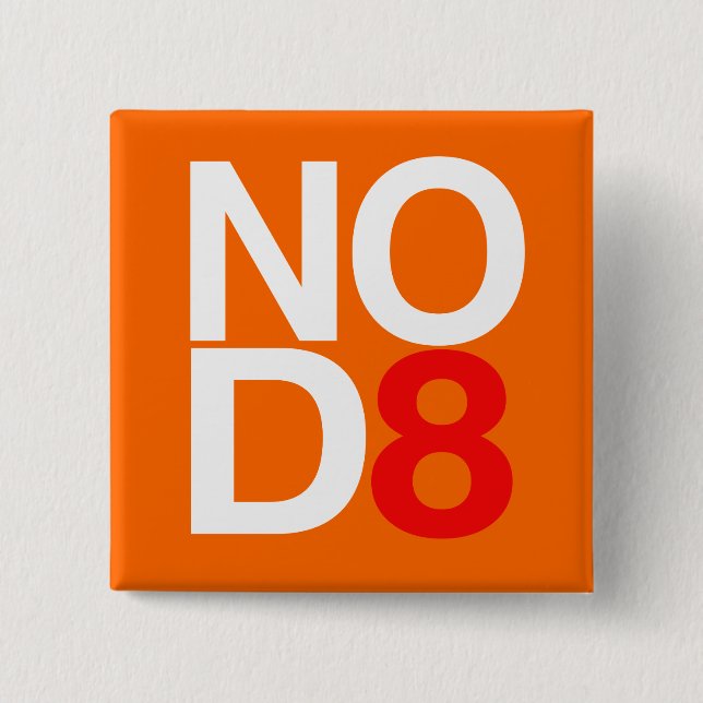 NO D8 15 CM SQUARE BADGE (Front)