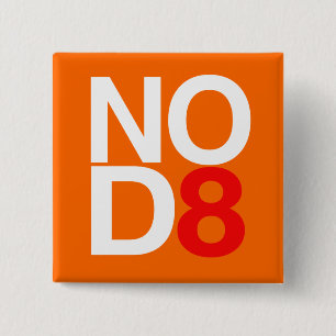 NO D8 15 CM SQUARE BADGE
