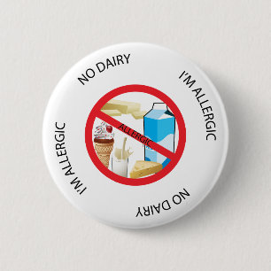 No Dairy Allergy Alert Button