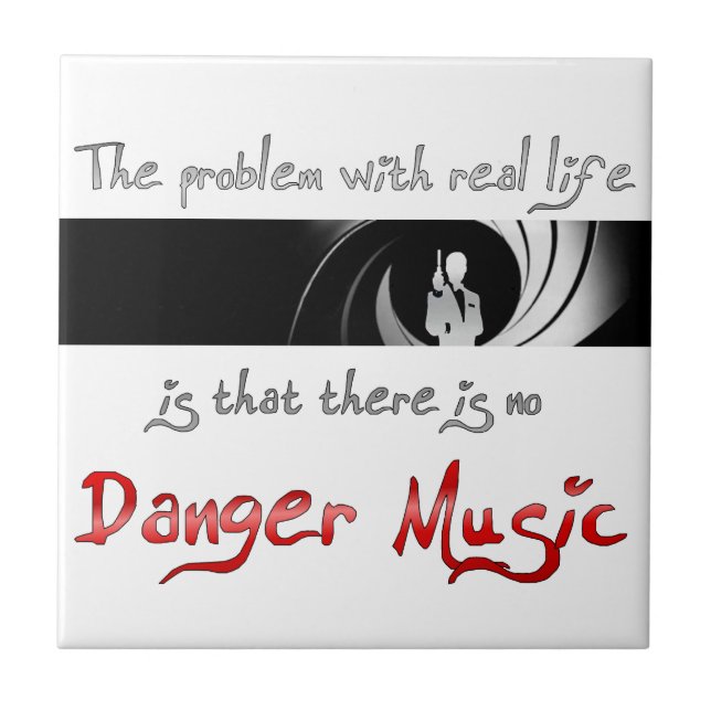 No Danger Music? Ceramic Tile (Front)