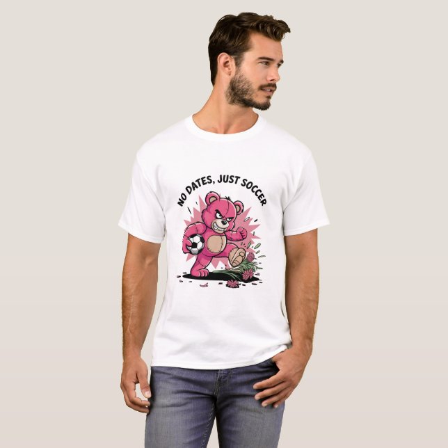 No dates, just football - anti valentine's day T-Shirt (Front Full)