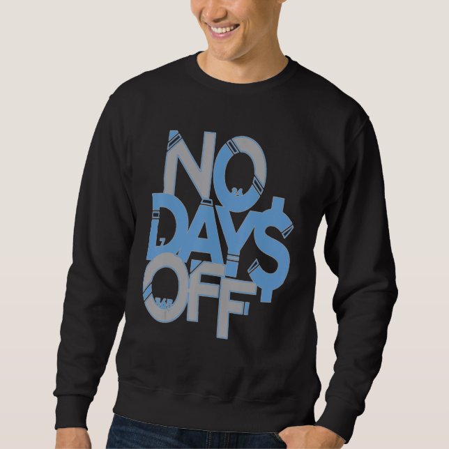No Days Off Clothes & Gear Blue & Gray Print Motiv Sweatshirt (Front)