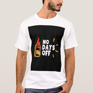 No Days Off – Motivational Fitness Workout Kettleb T-Shirt