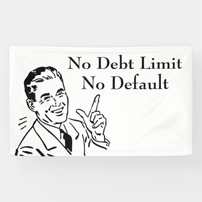 No Debt Limit, No Default Banner (Horizontal)