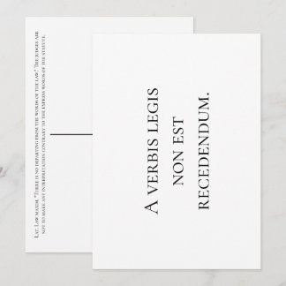 No Departing From the Words of the Law. Note Card