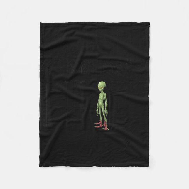 No Desire to Fit in Funny Minimalist Typographic Fleece Blanket (Front)
