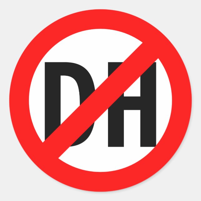 No DH Classic Round Sticker (Front)