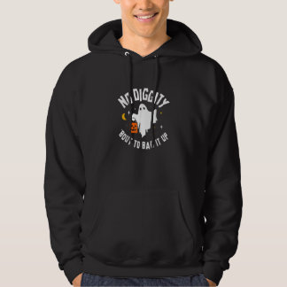 No Diggity Bout To Bag It Up Cute Ghost Halloween Hoodie