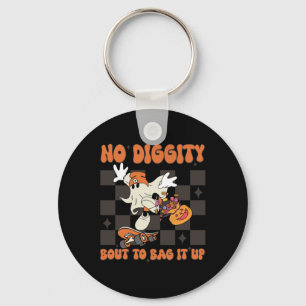 No Diggity Bout To Bag It Up Halloween Skateboard Key Ring