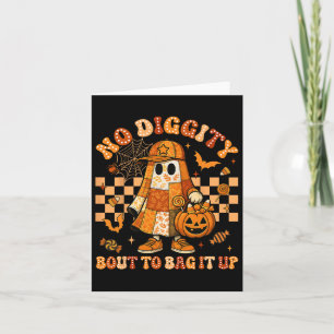 No Diggity Bout To G It Up Ghost Pumpkin Patchwork Card