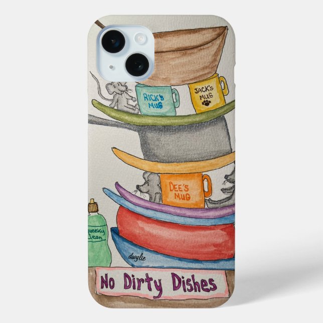 No Dirty Dishes Case-Mate iPhone Case (Back)