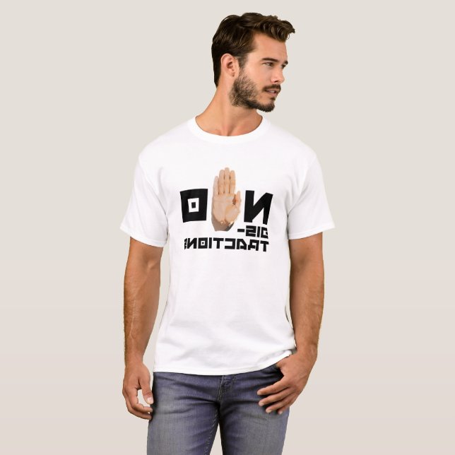 NO distractions! cool mirror readable motivational T-Shirt (Front Full)