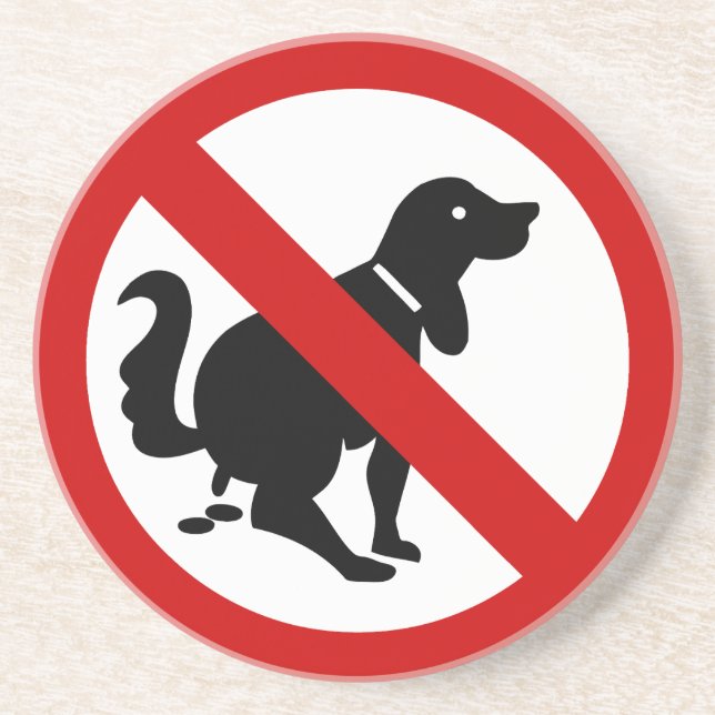 NO Dog Fouling ⚠ Thai Sign ⚠ Coaster (Front)