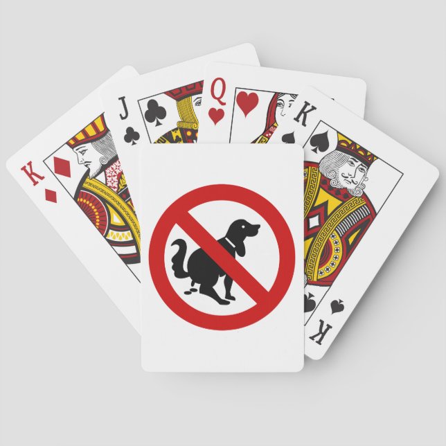 NO Dog Fouling ⚠ Thai Sign ⚠ Playing Cards (Back)