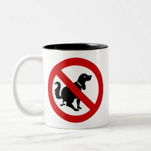 NO Dog Fouling ⚠ Thai Sign ⚠ Two-Tone Coffee Mug