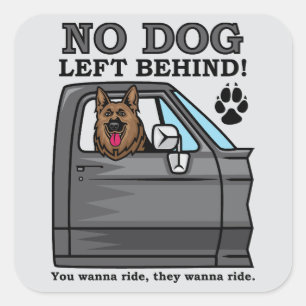 No dog left behind, GSD sticker