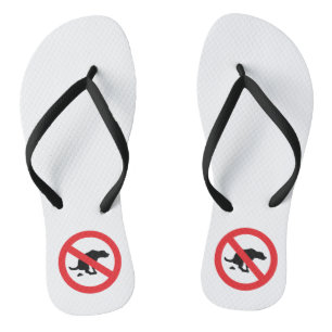 No dog poop sign funny sarcastic thongs