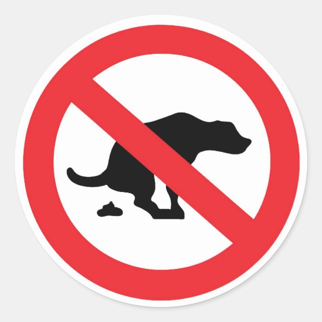 'no dog poop' stickers (Front)