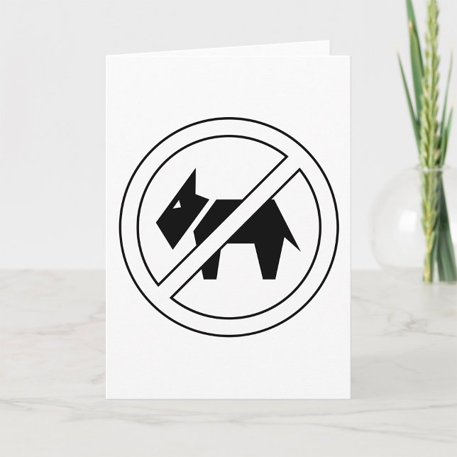 No Dogs Allowed Bold Black and White Symbol Card (Creator Uploaded)