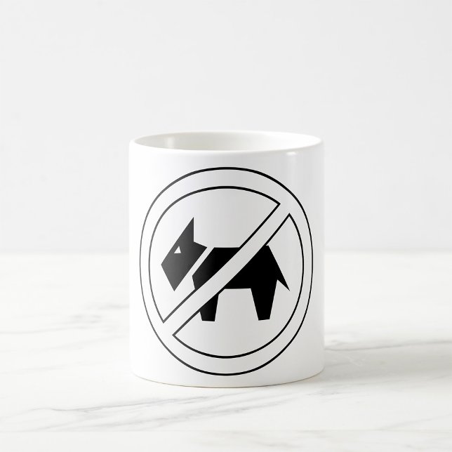No Dogs Allowed Bold Black and White Symbol Coffee Mug (Creator Uploaded)