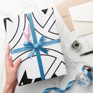 No Dogs Allowed Bold Black and White Symbol Wrapping Paper