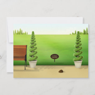 "No Dogs Allowed" Funny Dog Poo in Park Custom Card