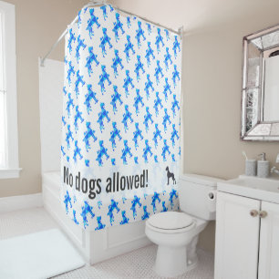 No Dogs Allowed Great Dane Bathroom Decor Shower Curtain