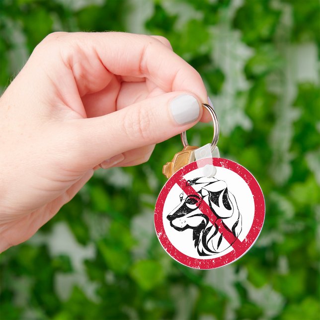 No Dogs Allowed Keychain (Creator Uploaded)