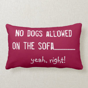 No Dogs Allowed Lumbar Cushion