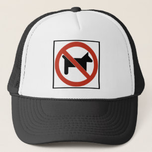 No Dogs Allowed / No Pets Highway Sign Trucker Hat