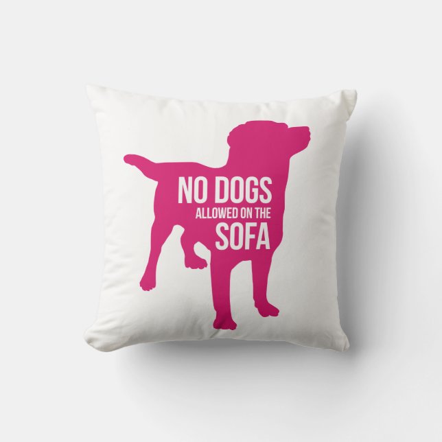 No Dogs on the Sofa Pillow (Front)