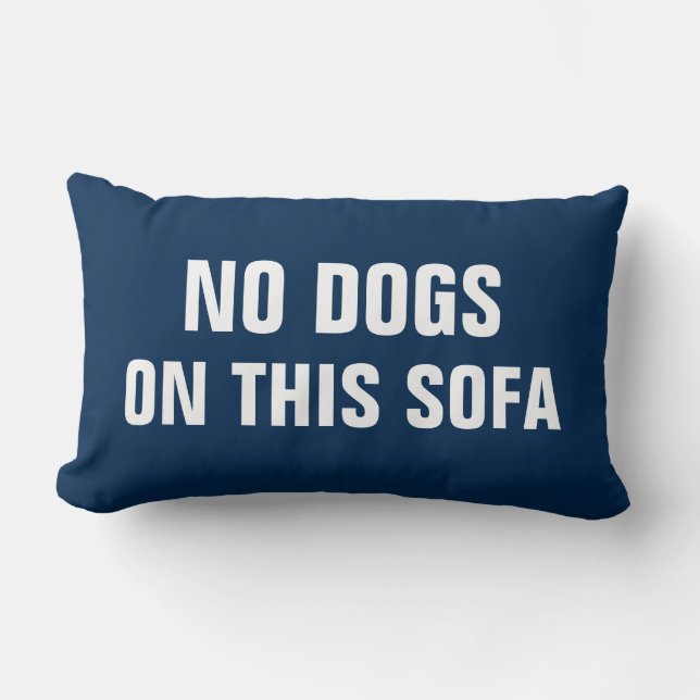 No dogs on this sofa lumbar cushion (Front)